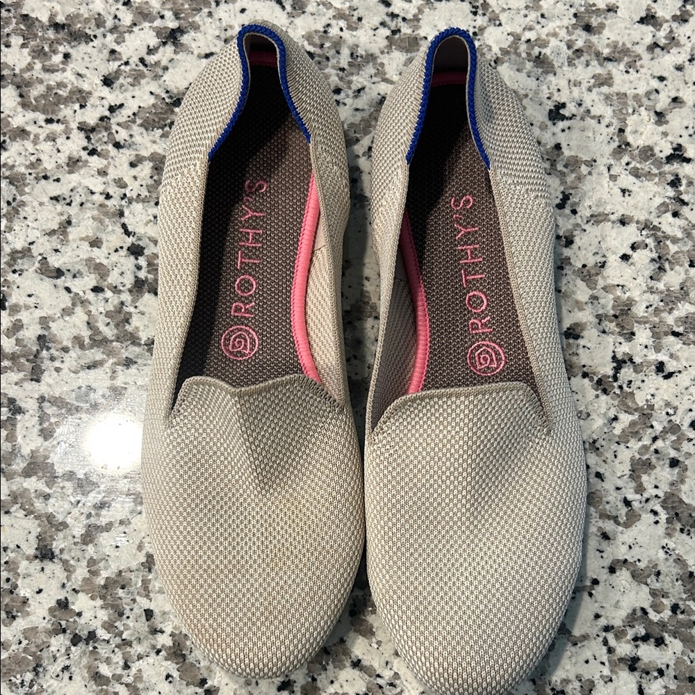 Rothy's Women's Beige and Pink Flats